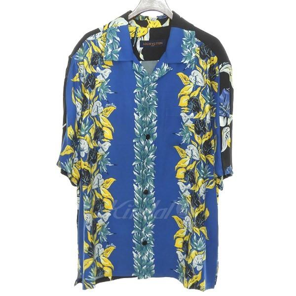 6月24日値下 Louis Vuitton 18ss アロハシャツ ブルー サイズ Xxl 渋谷店 半袖