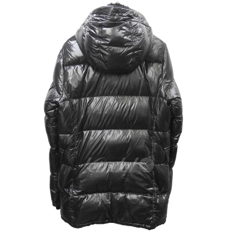お1人様1点限り 1月7日値下 Akm Duvetica Shiny Nylon Border Hooded ダウンコート ブラック サイズ Xxl 渋谷店 激安特価 Blackhairomg Net