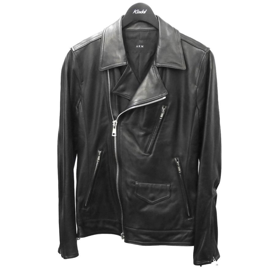 値下げ対応可能‼️】 AKM ライダースジャケット ラムレザー Sサイズ