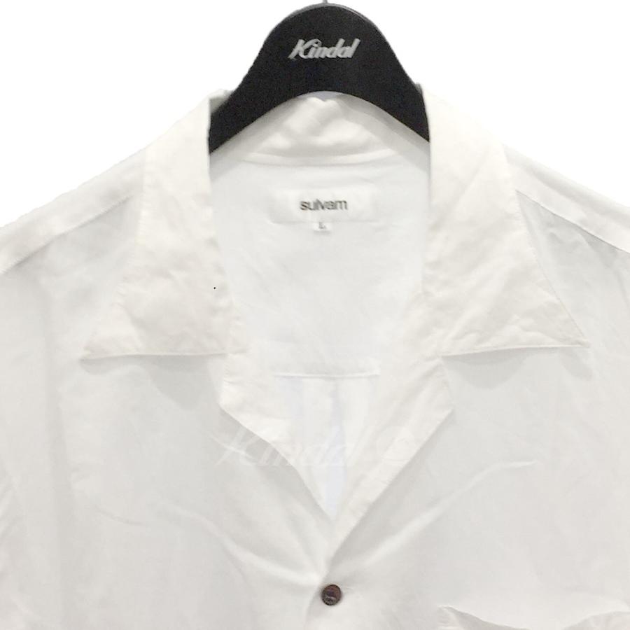 値下げ】sulvam 2021SS 「Tencel open collar shirt」 テンセル  