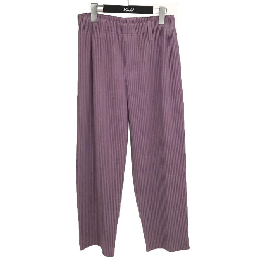 新品タグ付 HOMME PLISSÉ オムプリッセ プリーツパンツ パープル紫 オムプリッセ プリーツパンツ パープル