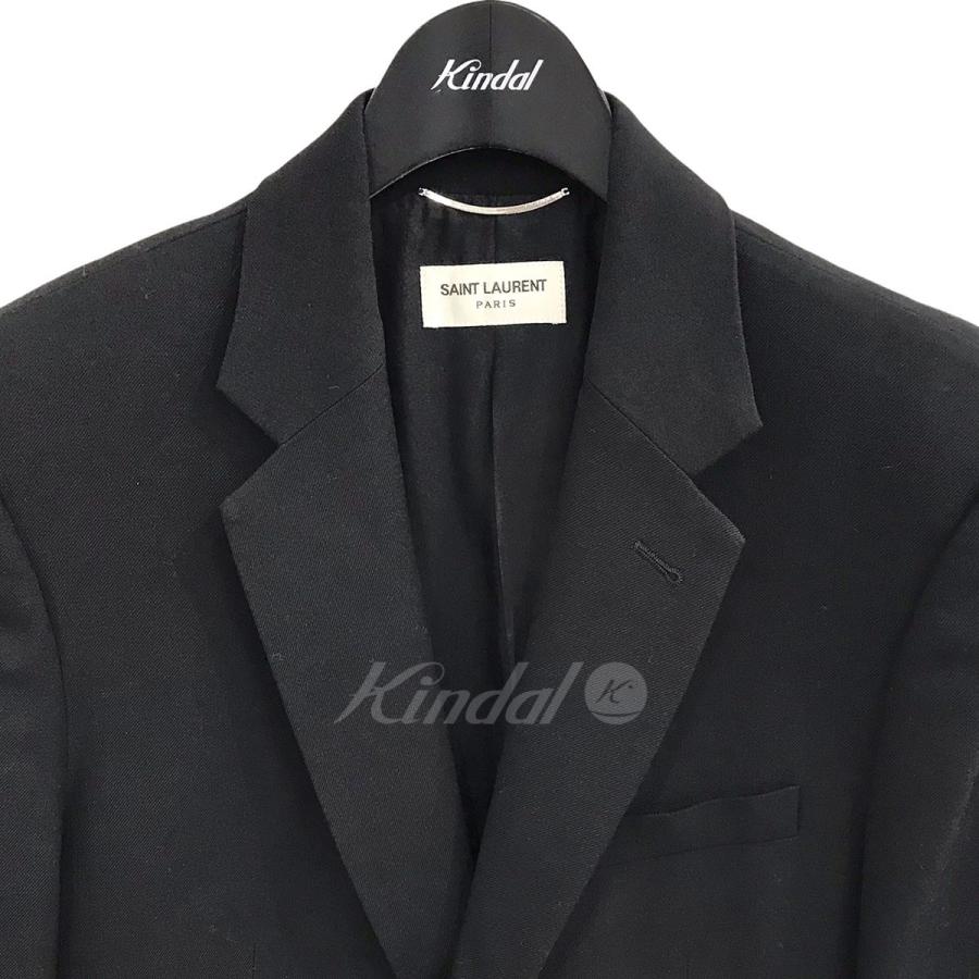 値下げ】SAINT LAURENT PARIS テーラードジャケット ブラック サイズ 