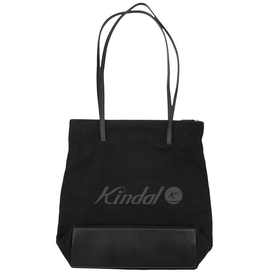 JIL SANDER 【値下げ】JIL キャンバス×レザートートバッグ ブラック