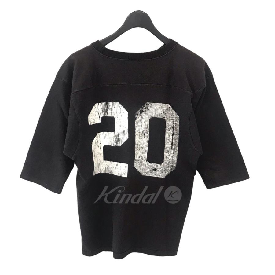 champion×TENDERLOIN 2007SS フットボールラグランTシャツ ブラック 