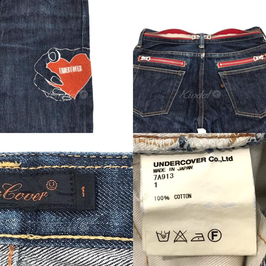 値下げアンダーカバー　UNDERCOVER ハート　スキニー　パンツ　ストレート 値下げアンダーカバー UNDERCOVER ハート スキニー パンツ