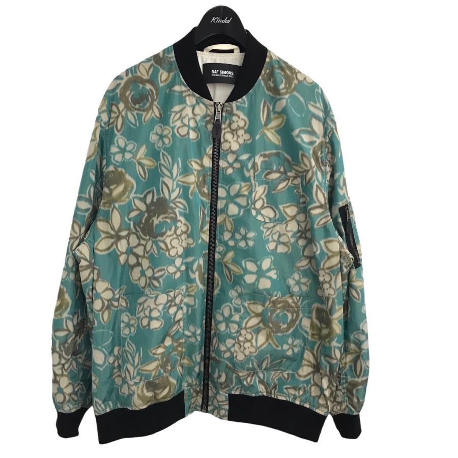 Raf Simons 22ss School Uniform Bomber 渋谷店 フローラル柄ボンバージャケット メンズファッション ブルー サイズ
