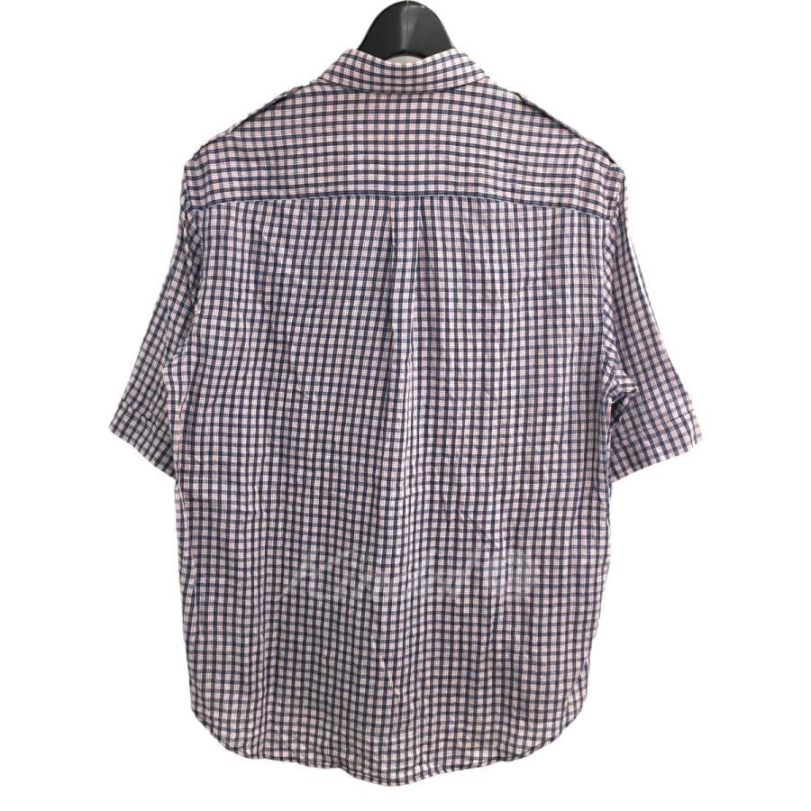 最大91％オフ！ グッチ GUCCI 半袖チェックシャツ ネイビー×レッド