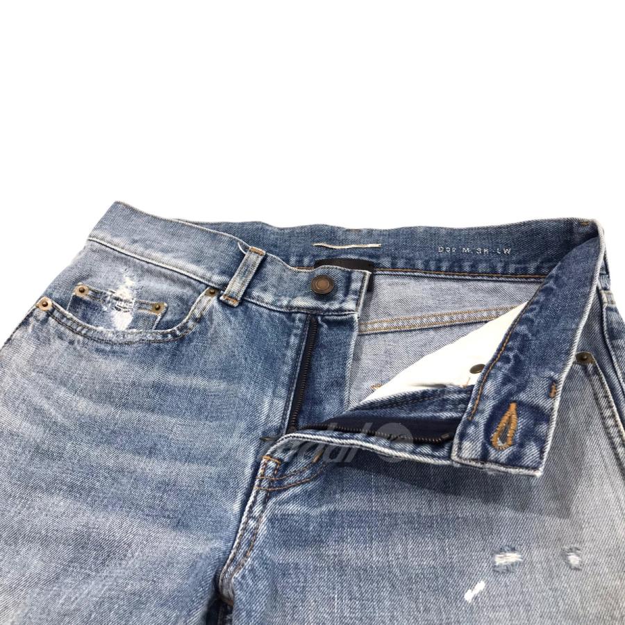 値下げ】SAINT LAURENT PARIS クラッシュデニムパンツ インディゴ 