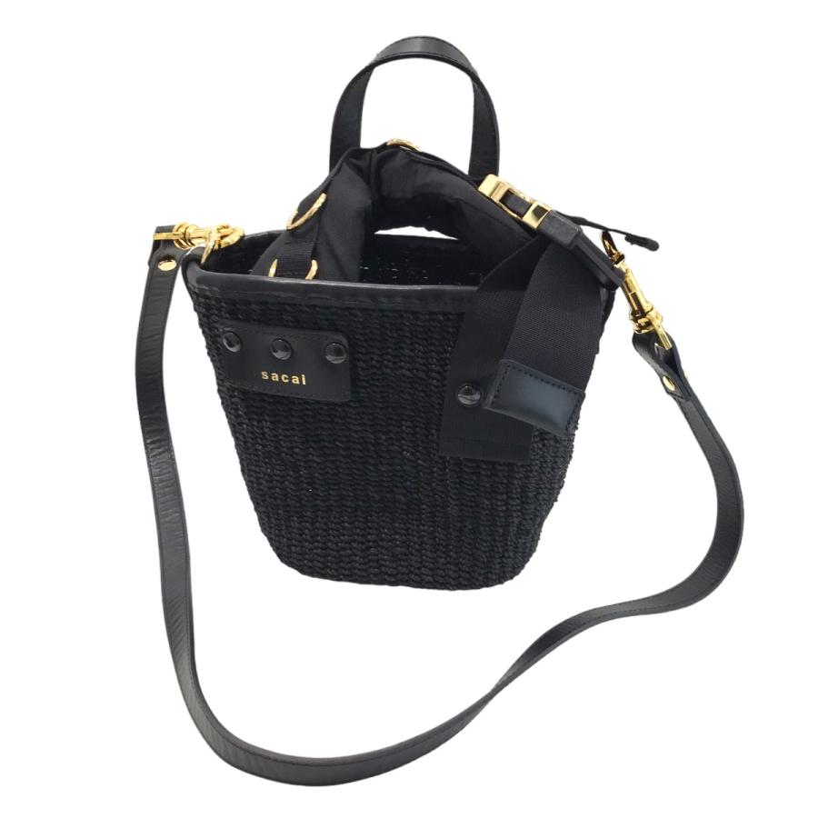 サカイ sacai 2023SS「Hybrid Marche Micro」カゴバッグ ブラック