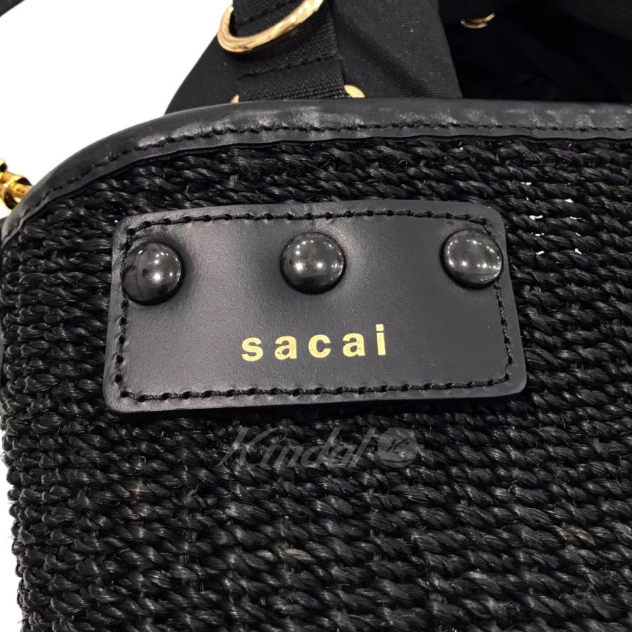 サカイ sacai 2023SS「Hybrid Marche Micro」カゴバッグ ブラック