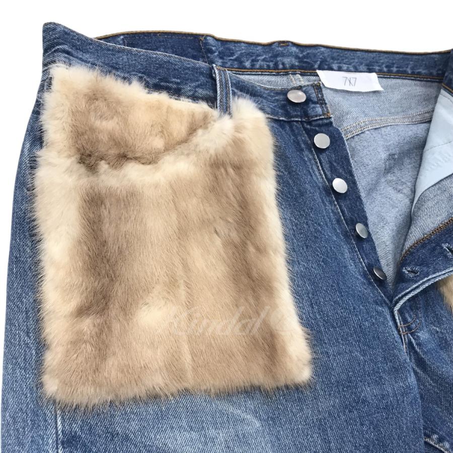 SEVEN BY 【値下げ】SEVEN 「REWORK MINK JEANS」リワークミンクファー 