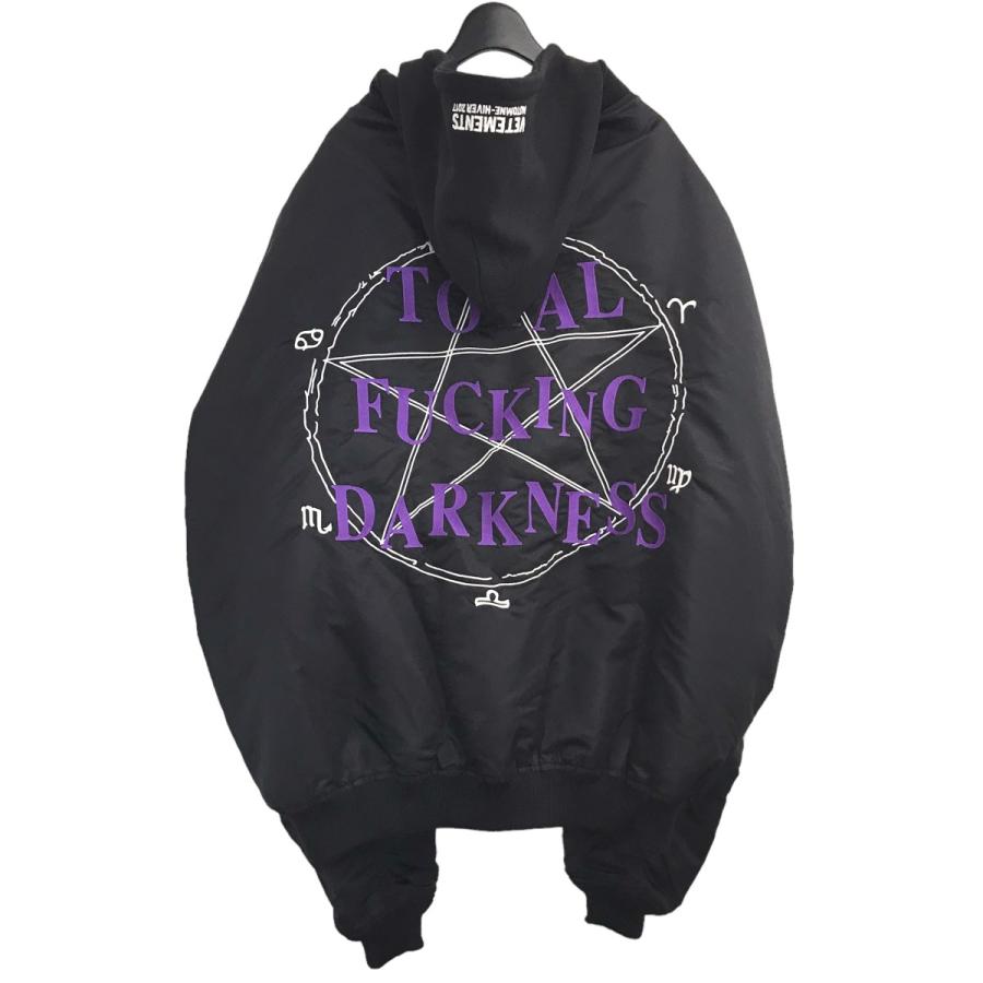【値下げ】VETEMENTS 「Total Fucking Darkness Bomber Jacket」ボンバージャケット ブラック サイズ
