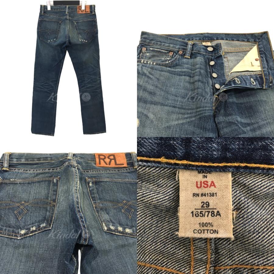 【値下げ】RRL ダメージ加工デニムパンツ インディゴ サイズ：29 (EC)｜kindal｜06