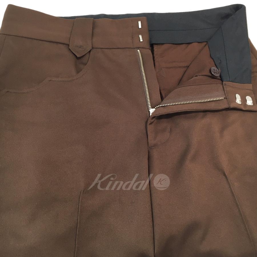 Monitaly ウエスタンワイドパンツブラウンワイドパンツ