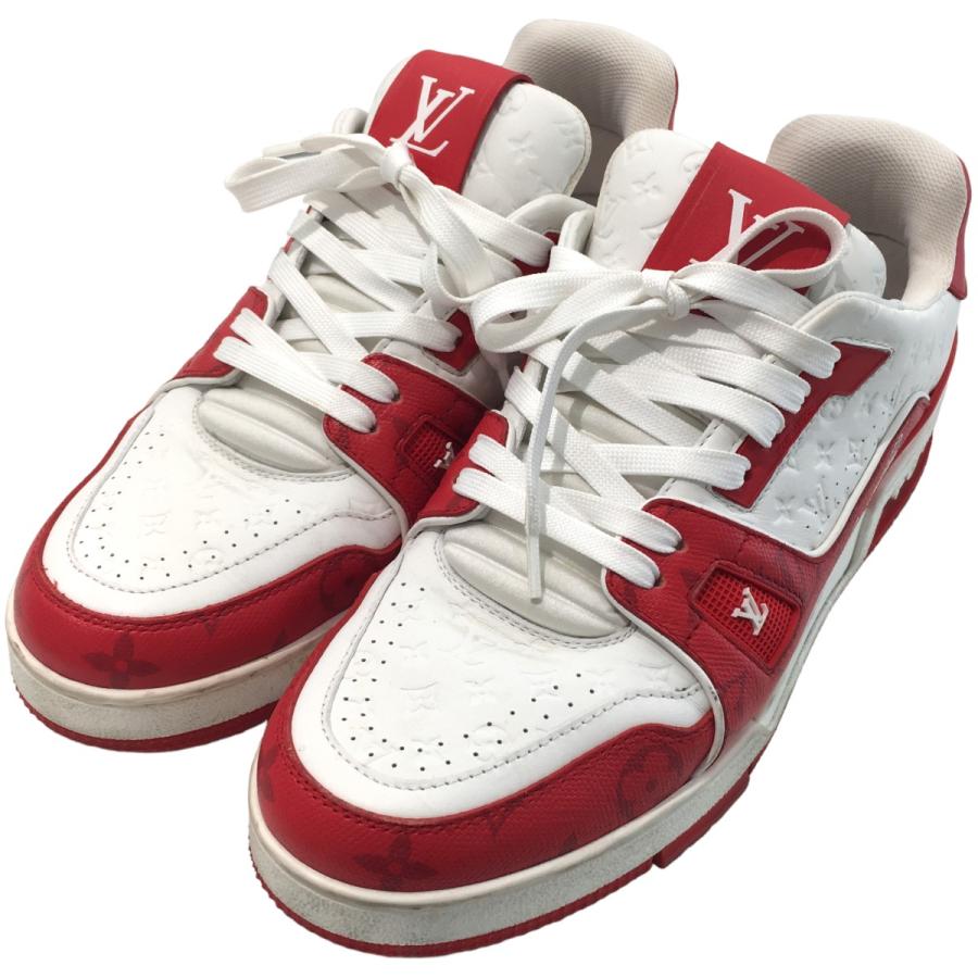 値下げ】LOUIS VUITTON LVトレイナー・ラインスニーカー レッド サイズ  