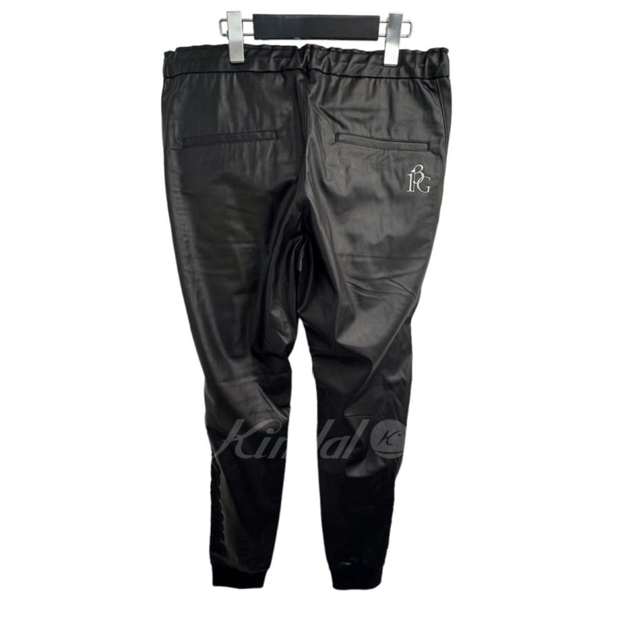 値下げ】1piu1uguale3 golf 「RIB PANTS」 フェイクレザーパンツ  