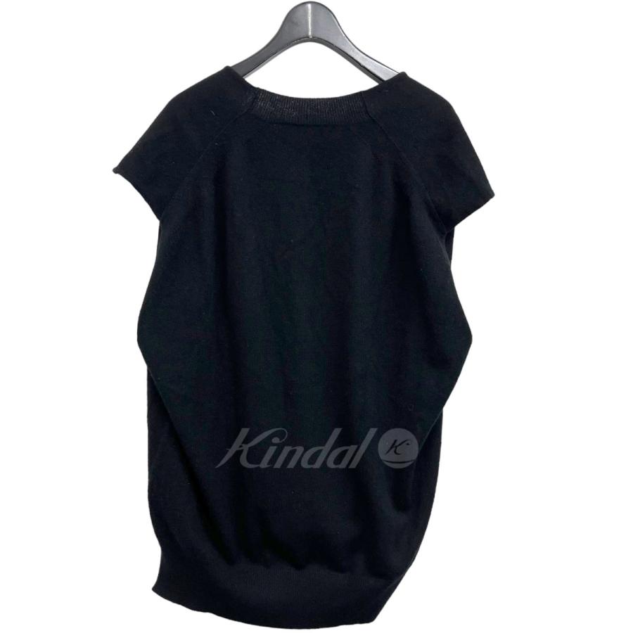 ブラミンク BLAMINK Vネックニットベスト ブラック サイズ：38  