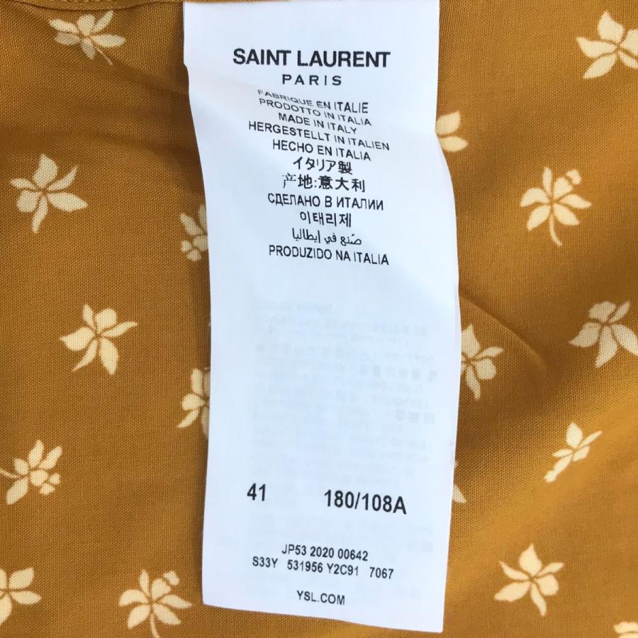 サンローランパリ Saint Laurent Paris 531956 レーヨン半袖シャツ ゴールド サイズ：41｜kindal｜05