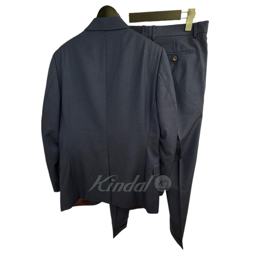 値下げ】GUCCI ドット柄セットアップ スーツ ネイビー サイズ：46／44 