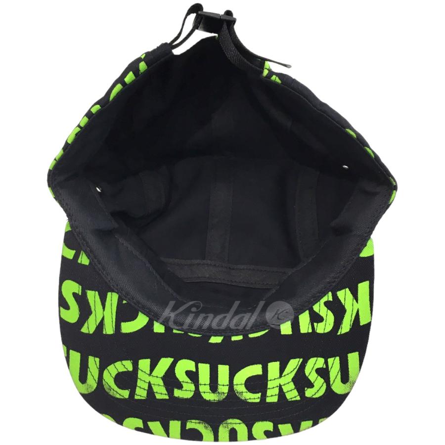 【値下げ】SUPREME 2016AW 「Suck Camp Cap」総柄キャンプキャップ ブラック×グリーン サイズ：表記無し (渋谷店)｜kindal｜05