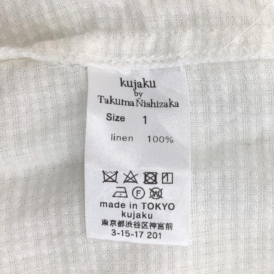 【値下げ】kujaku カットオフリネンロングシャツ ホワイト サイズ：1 (EC)｜kindal｜05