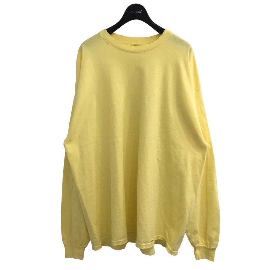 値下げ】ANCELLM 「EMBROIDERY DYED LS T-SHIRT」ダメージ加工ロング 