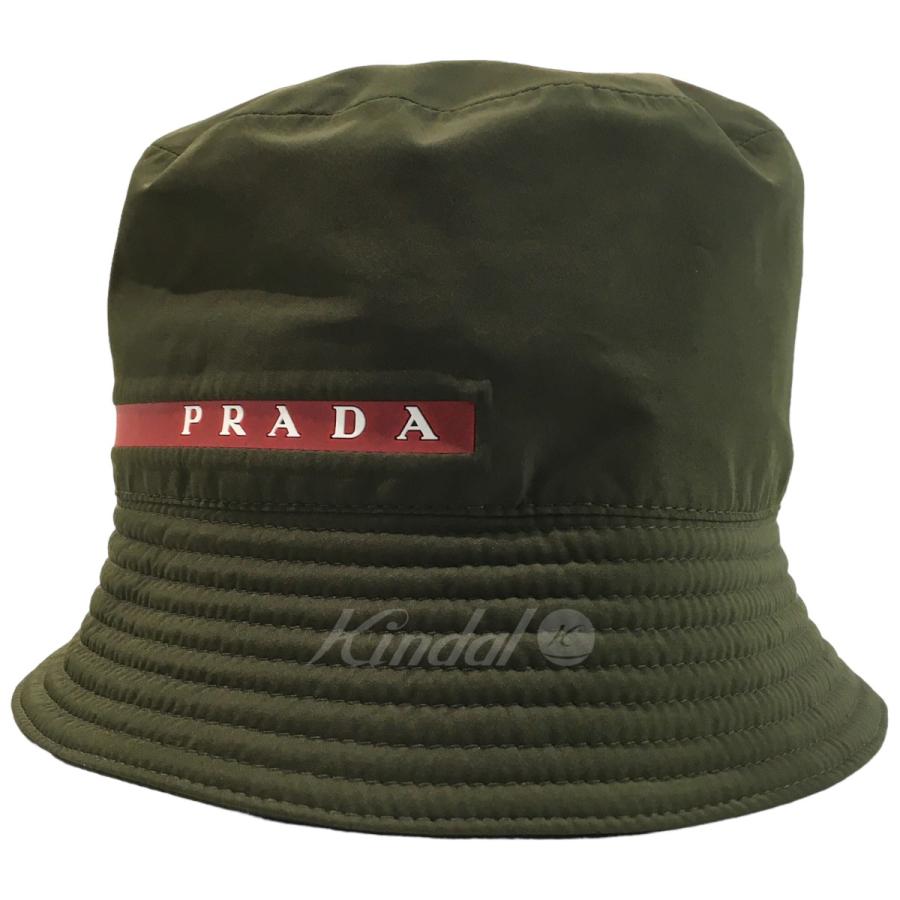 値下げ】PRADA テクニカルファブリックバケットハット オリーブ サイズ 