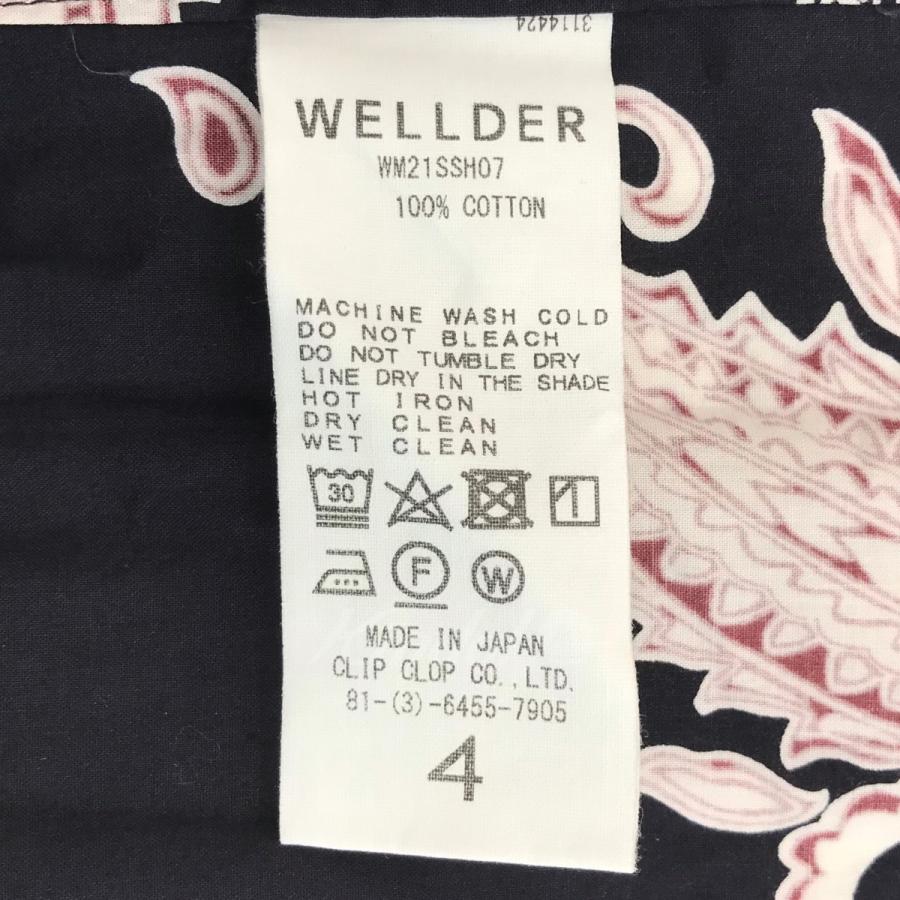 【値下げ】WELLDER 2021SS 「Box Fit Shir」総柄シャツ WM21SSH07 ネイビー×レッド×ホワイト サイズ：4 (渋谷店)｜kindal｜05