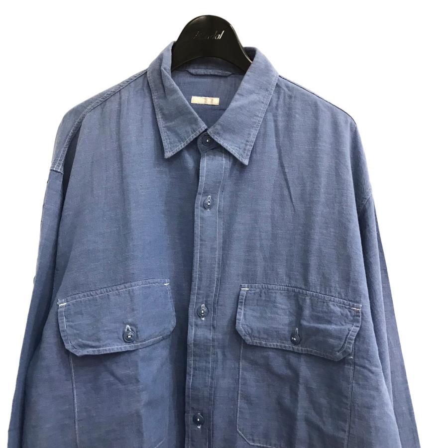 コモリ COMOLI ベタシャンCPOシャツ T01 02011 サックスブルー 