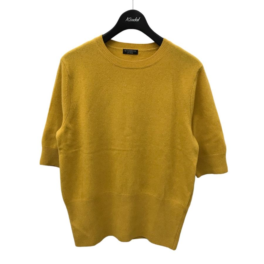 ヴェルメイユパーイエナ VERMEIL par iena カシミヤ混 半袖ニット  