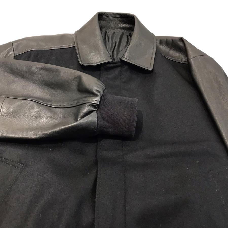 【値下げ】stein 「LEATHER COMBINATION STUDIUM JACKET」 レザー切替スタジアムジャケット ST.763 ブラック サイズ:S (渋谷店) 【値下げ】stein 「LEATHER COMBINATION STUDIUM JACKET」 レザー切替スタジアムジャケット ST.763 ブラック サイズ:S (渋谷店)