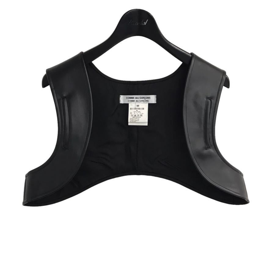 COMME des GARCONS 【値下げ】COMME エコレザーベスト ブラック サイズ