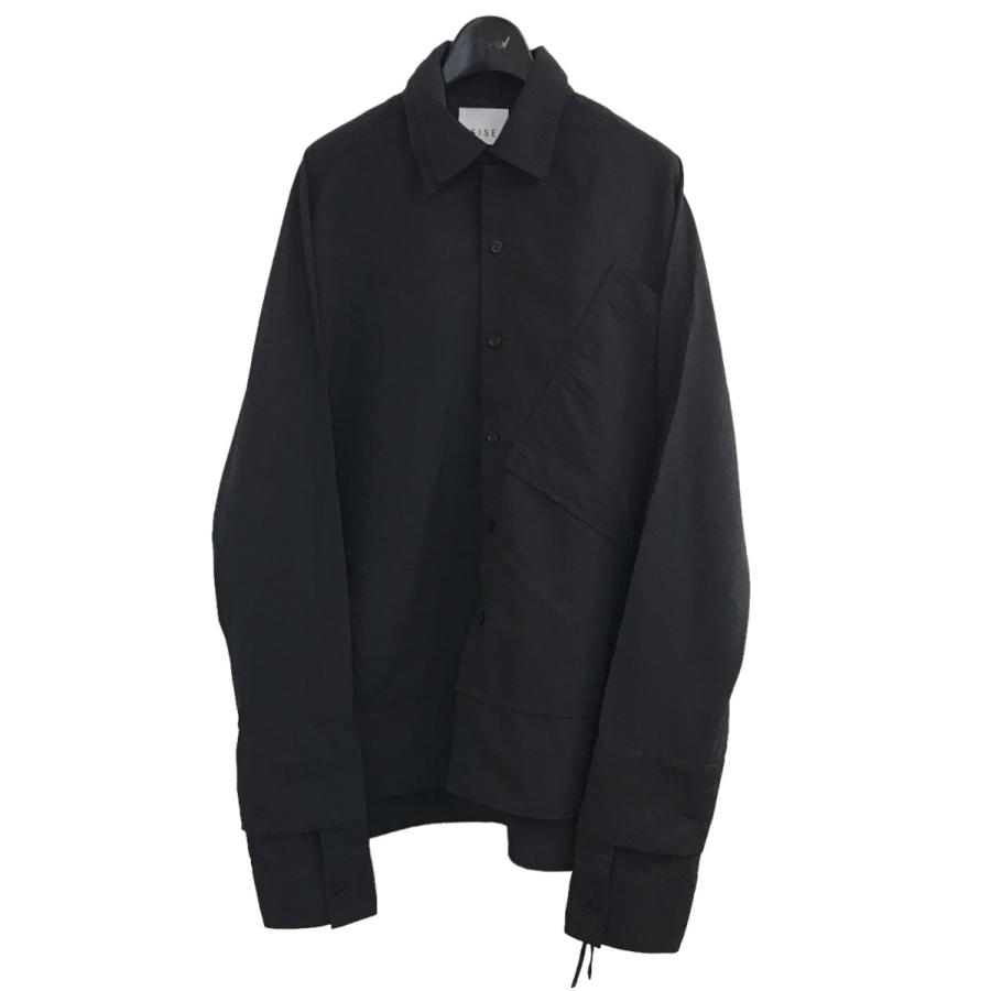Sise シセ 「LAYERED SHIRTS」 レイヤードシャツ NS SH 05 ブラック 