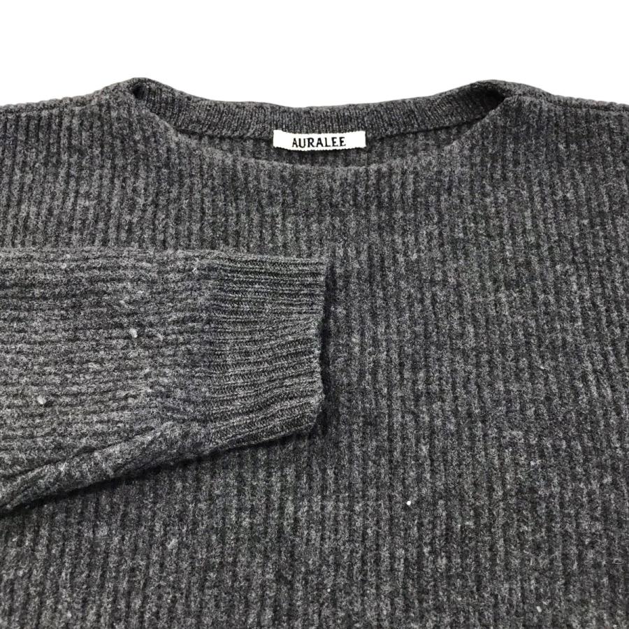 AURALEE オーラリー 23AW 「MILLED FRENCH MERINO RIB KNIT BOAT NECK 