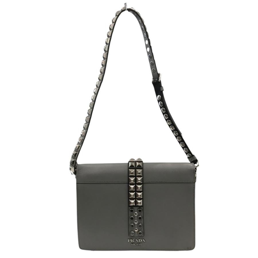 プラダ ショルダーバッグ エレクトラ スタッズ レザー 1BD120 PRADA 黒 PRADA(プラダ) エレクトラスタッズレザーショルダーバッグ1BD120