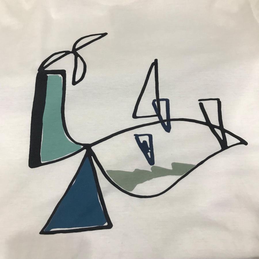 HERMES ホワイト Tシャツ サイズL HERMES 【値下げ】HERMES プリントTシャツ ホワイト サイズ：L