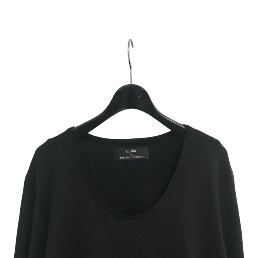 値下げ】kujaku ニットロングスリーブTシャツ ブラック (EC