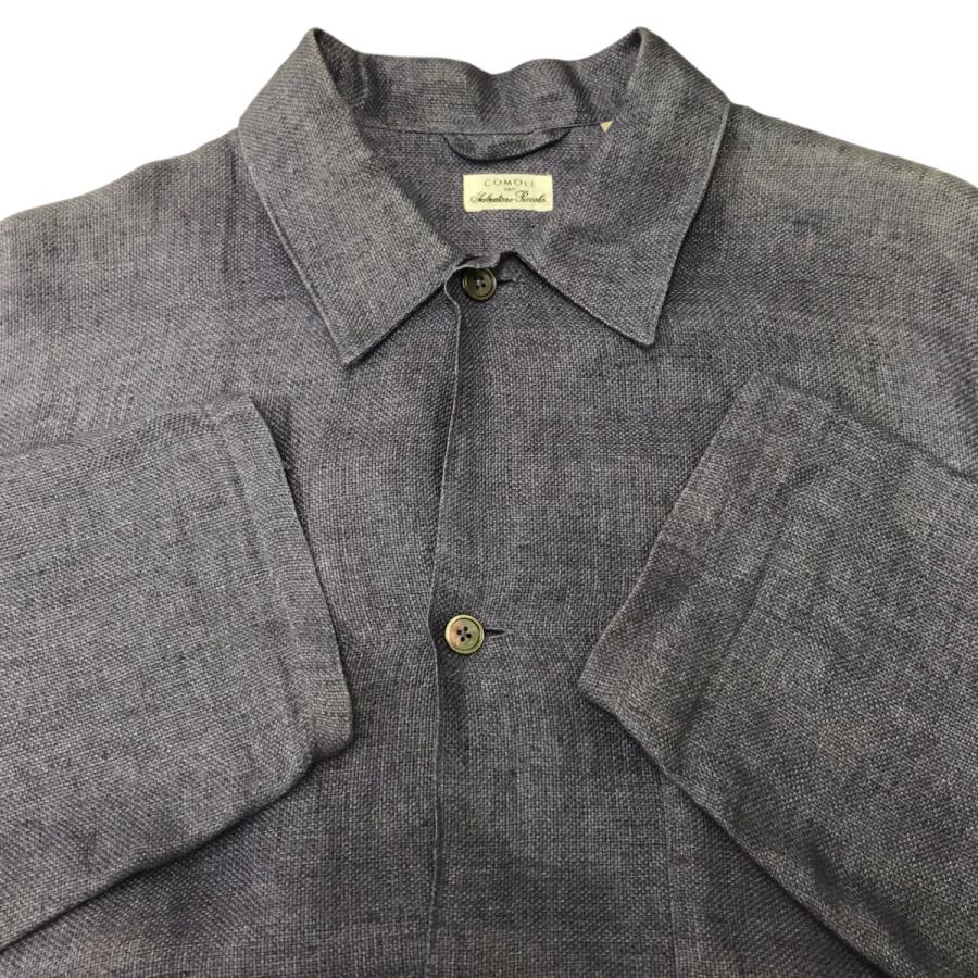 P*S様 COMOLI × Salvatore Piccolo LINEN JA Salvatore Piccolo Cotton Linen Mesh Camp Collar Shirt: Olive