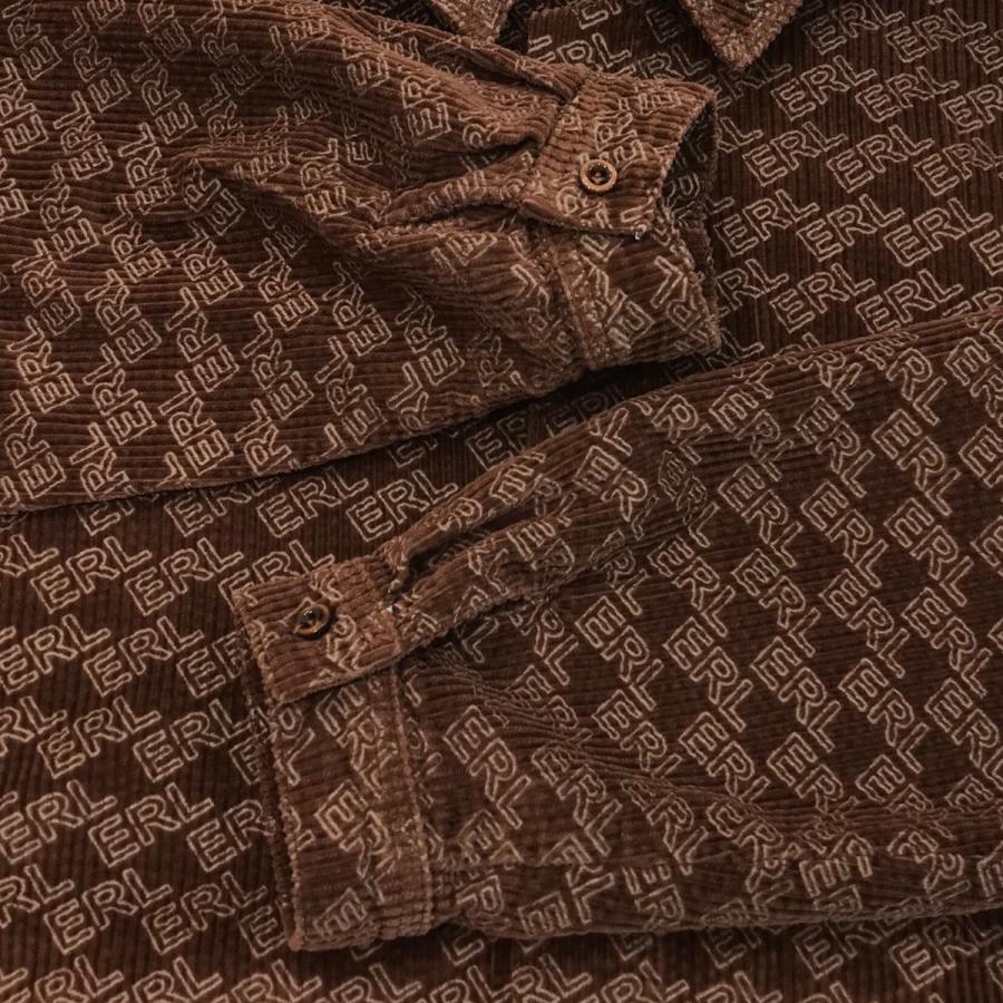 値下げ】ERL 「CORDUROY EMBOSSED SHIRT」 総柄コーデュロイ