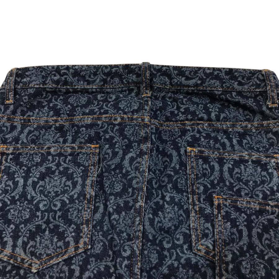 値下げ】KOOI 総柄フレアデニムパンツ 21KO AW13 インディゴ サイズ：1 
