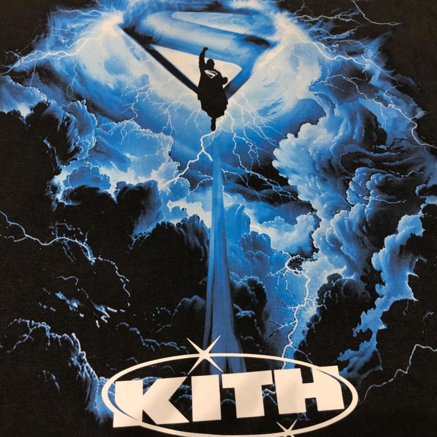 M Kith x Superman Lightning Vintage Tee