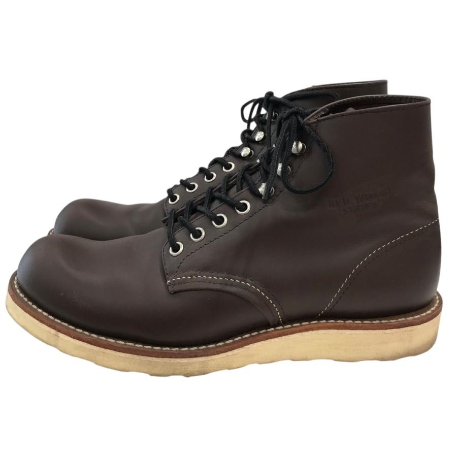レッドウィング RED WING 8134 US8 26cm ダークブラウン RED WING 8134 Round-Toe 6inch Boot レッド・ウイング ワーク