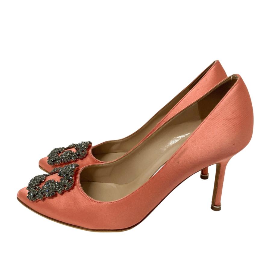 MANOLO BLAHNIK（マノロブラニク） ハンギシ サテンパンプス
