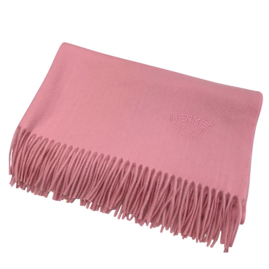 HERMES（エルメス） 【値下げ】HERMES カシミヤ大判マフラー ピンク