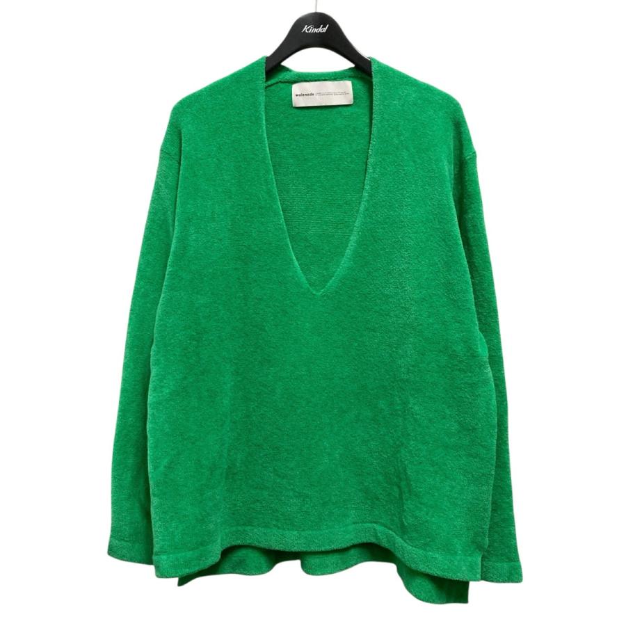 値下げ】walenode Organic cotton mole Deep v-neck sweater Vネック 