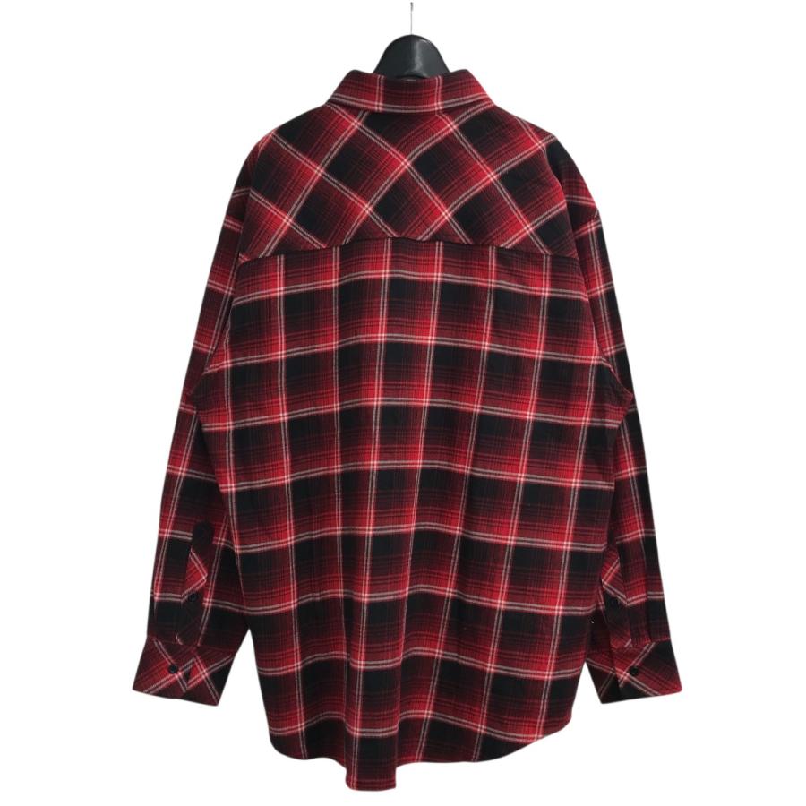 美品 ラフ 長袖シャツ チェック メンズ SIZE L Rafu rough（ラフ） 【値下げ】RAFU チェックシャツ Rafu001 23 01 レッド