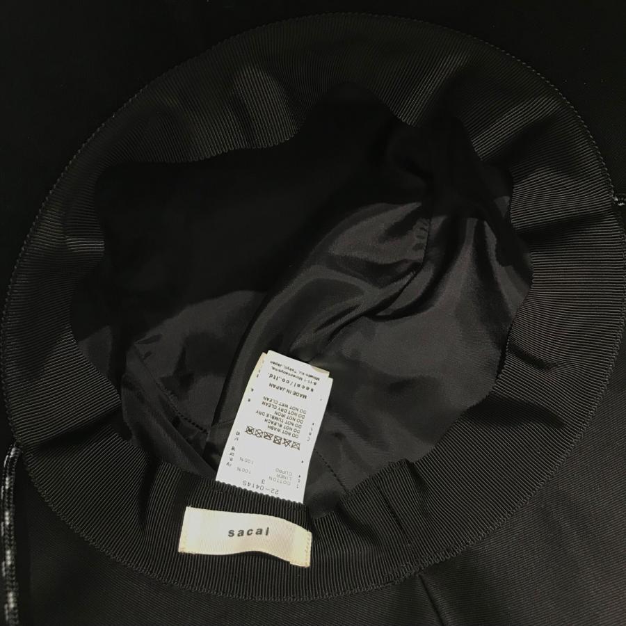 sacai サカイ ダブルブリムバケットハット 220414S ブラック サイズ：3