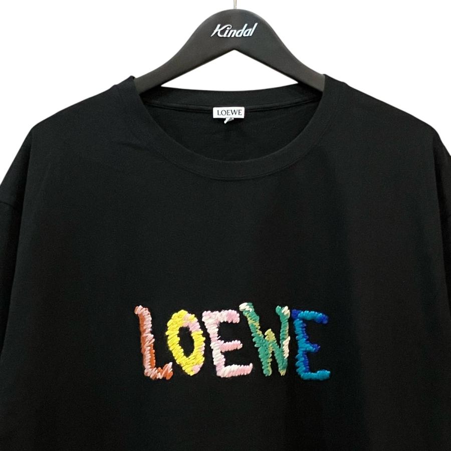 【最終値下げ】LOEWE ブラックポロシャツ ロゴ刺繍付き LOEWE（ロエベ） ロゴ刺繍Tシャツ H526Y22XBF ブラック サイズ：XXL