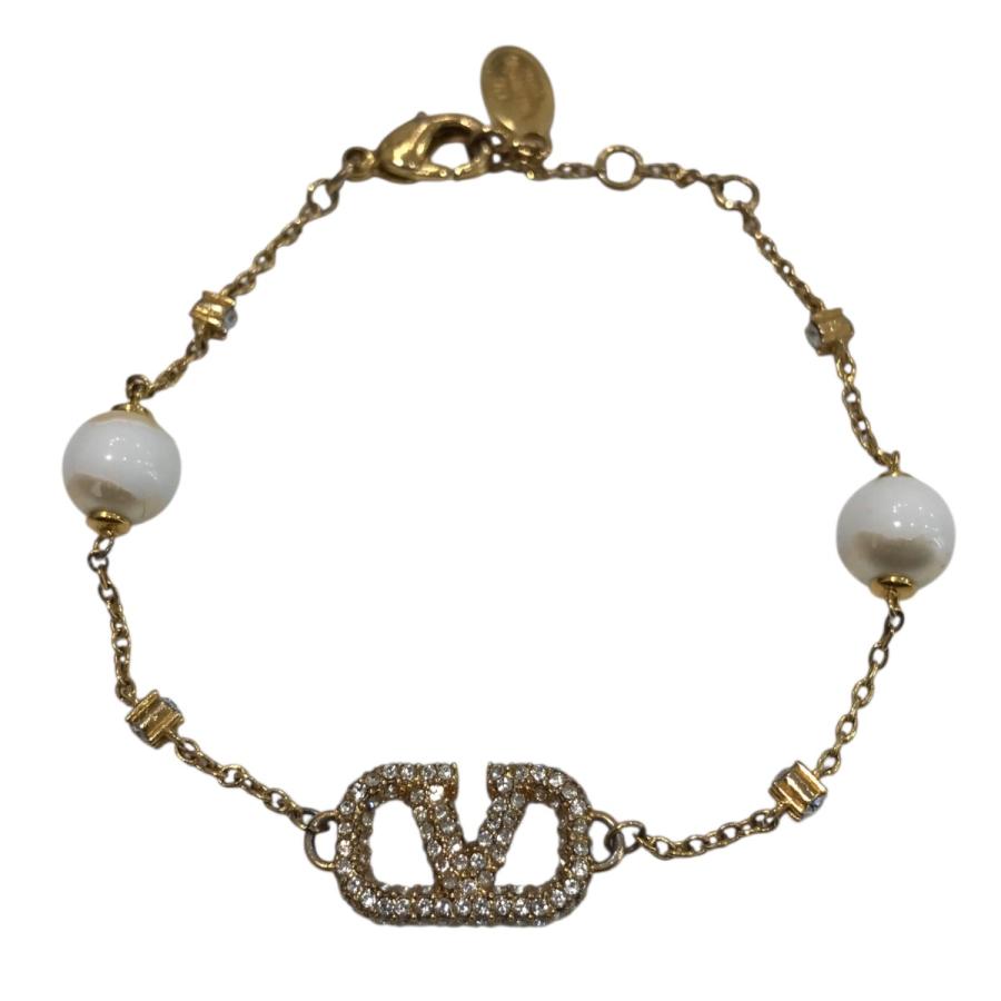 VALENTINO 【値下げ】VALENTINO Vロゴブレスレット ゴールド (渋谷店