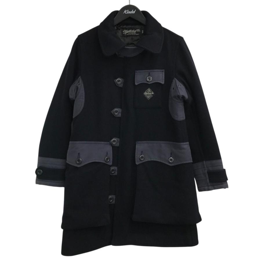 値下げ NEIGHBORHOOD 「RTL WE-COAT」 ウールデザインコート 152NYNH JKM05 ネイビー サイズ：S EC